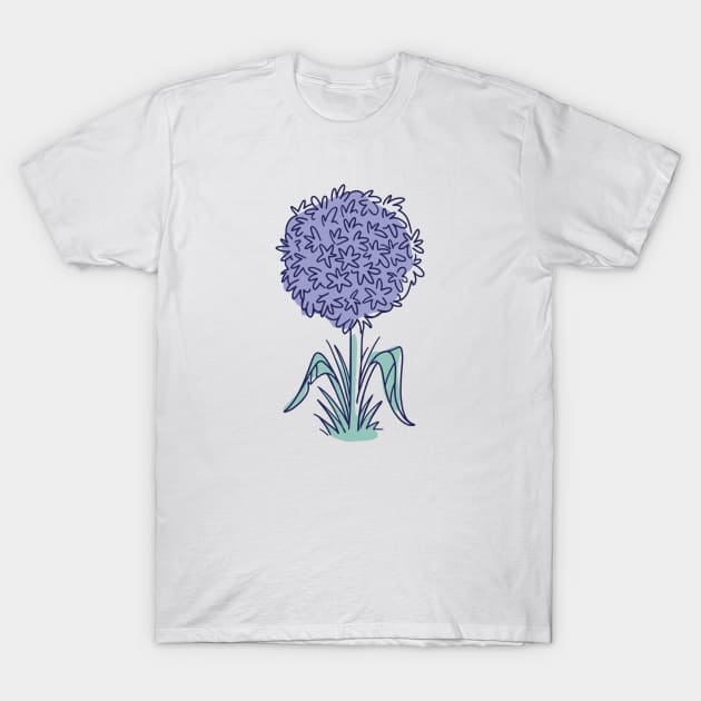 Purple Allium Flower T-Shirt by teesinc